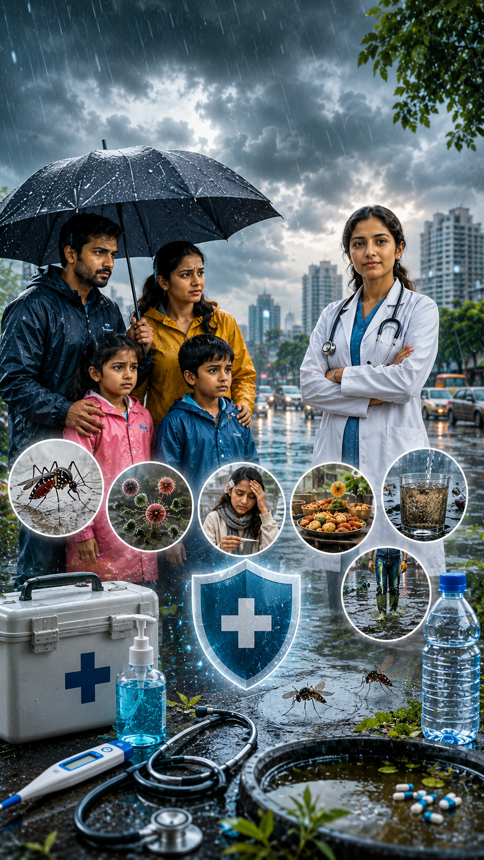 बारिश के मौसम में इन बीमारियों से बचें
जानिए मानसून में सबसे ज्यादा फैलने वाली 7 बीमारियां और बचाव के आसान उपाय।