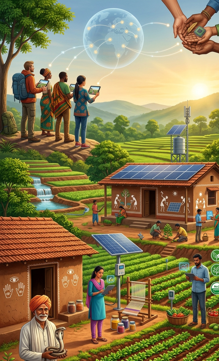 भारत के गांव क्यों हैं पूरी दुनिया के लिए प्रेरणा?
कहीं पर्यावरण संरक्षण, कहीं संस्कृति, कहीं आधुनिक तकनीक तो कहीं सदियों पुरानी परंपराएं—भारत के ये अनोखे गांव साबित करते हैं कि विकास और विरासत साथ-साथ आगे बढ़ सकते हैं। यही गांव भारत की असली पहचान और सांस्कृतिक शक्ति हैं।