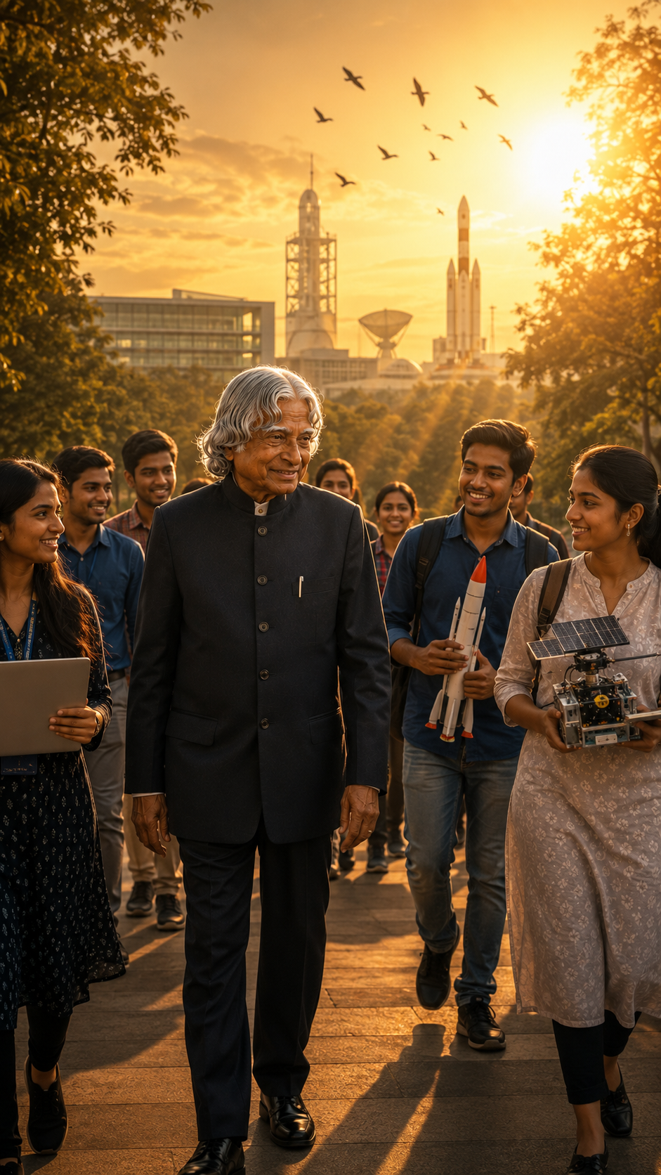 जीवन से मिली सबसे बड़ी सीख
डॉ. ए.पी.जे. अब्दुल कलाम का जीवन हमें सिखाता है कि बड़े सपने, निरंतर मेहनत और अटूट आत्मविश्वास के साथ कोई भी लक्ष्य असंभव नहीं है।