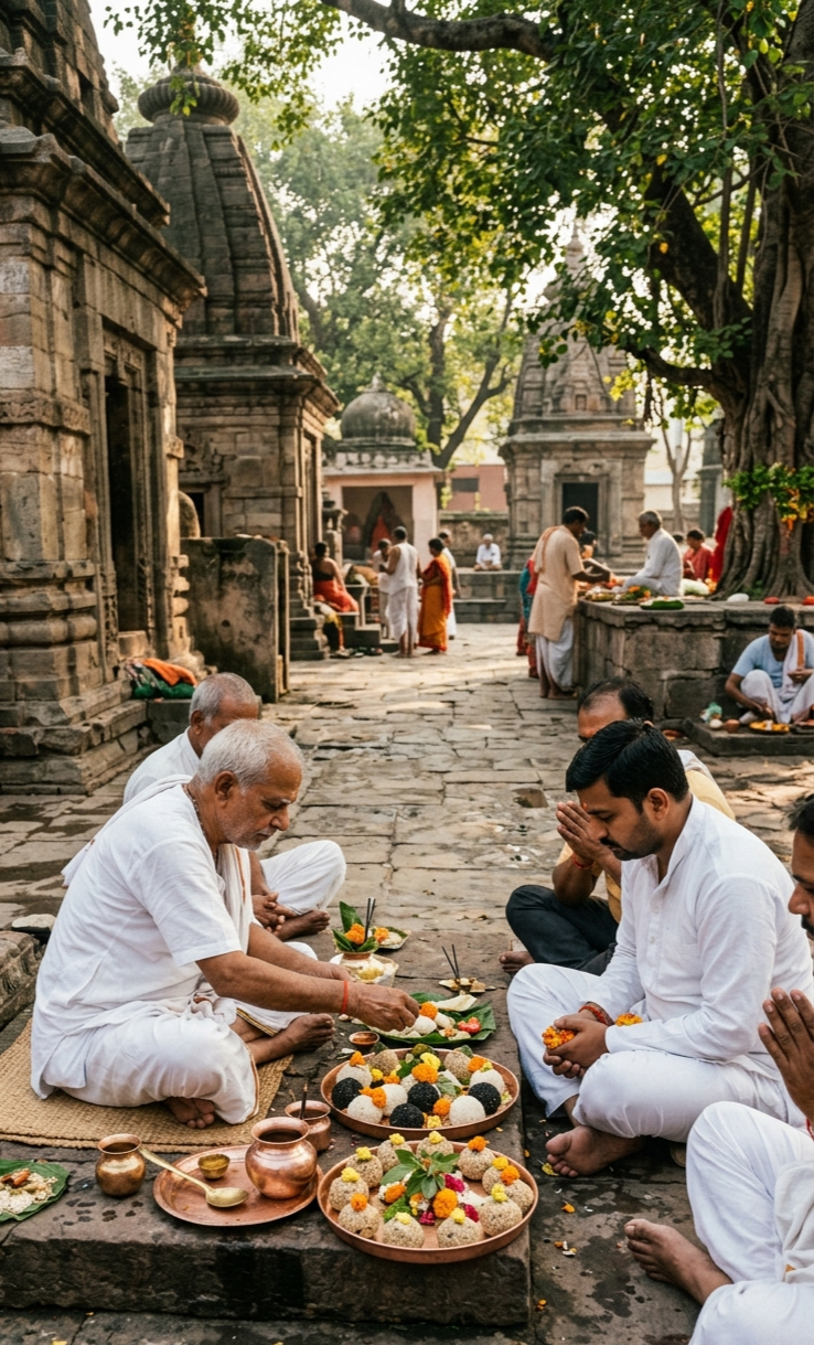 धर्मारण्य वेदी, गया
गया की धर्मारण्य वेदी पितृ कर्म और पिंडदान की परंपरा में महत्वपूर्ण स्थान रखती है। यहां पिंडदान, श्राद्ध और त्रिपिंडी श्राद्ध जैसे कर्म पूर्वजों की शांति और स्मरण के लिए किए जाते हैं।