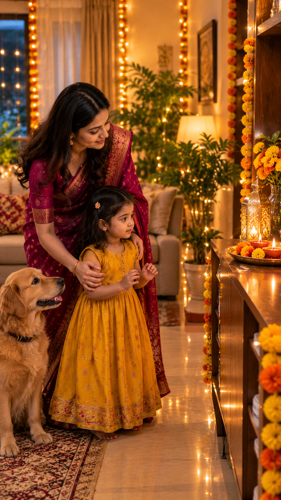 बच्चों और पालतू जानवरों का ध्यान रखें
जलते दीये, मोमबत्तियां और बिजली की तारें बच्चों की पहुंच से दूर रखें। जलती लौ को कभी अकेला न छोड़ें।