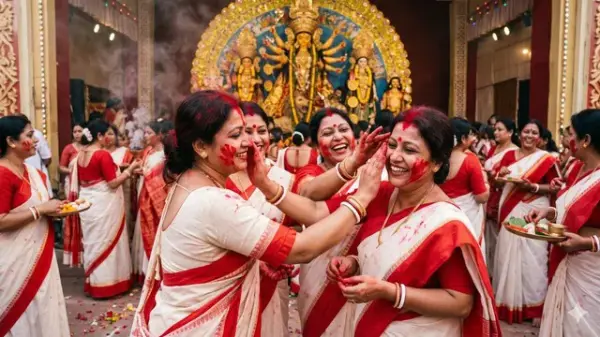 सिंदूर खेला: मां दुर्गा की विदाई से जुड़ी खास परंपरा