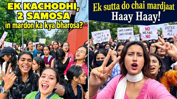 ‘एक कचौड़ी दो समोसा’ नारे से वायरल हुआ महिलाओं का प्रोटेस्ट
