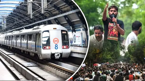 CJP प्रदर्शन से पहले दिल्ली मेट्रो के 57 स्टेशनों के गेट बंद होने की संभावना