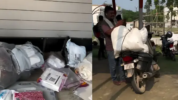डांडिया के बाद लौटाए गए कपड़ों का वीडियो वायरल